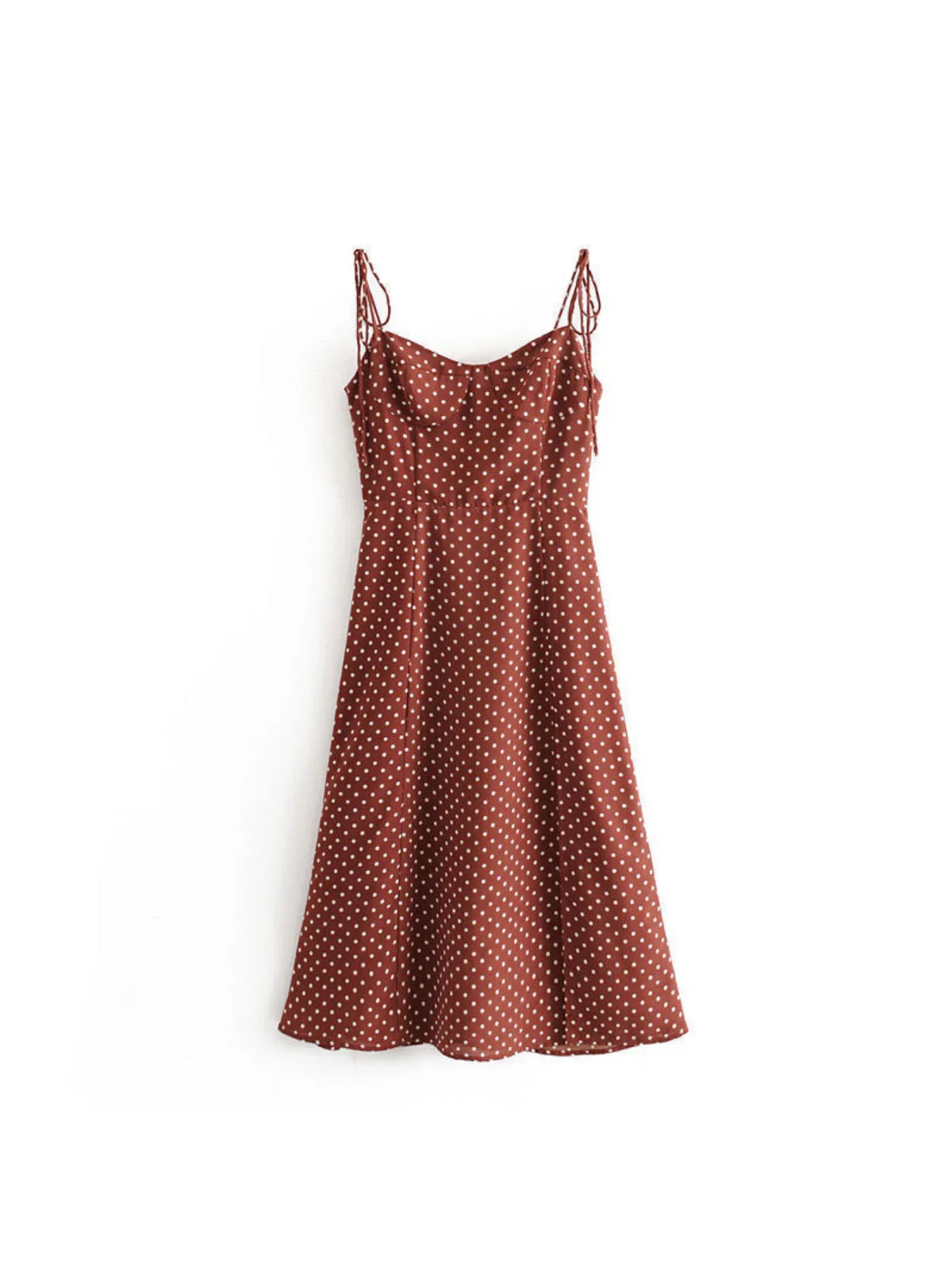 Polka Dot Long Dress - LA FEMME WANDERER