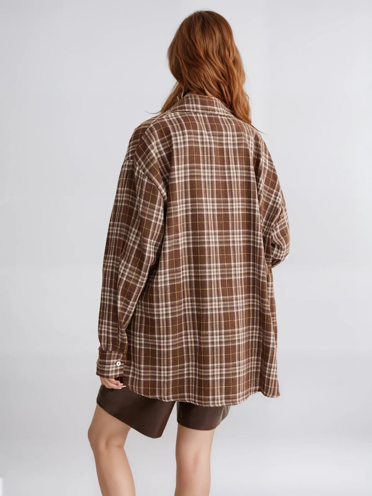 Always Casual Versatile Plaid Polo Shirt - LA FEMME WANDERER