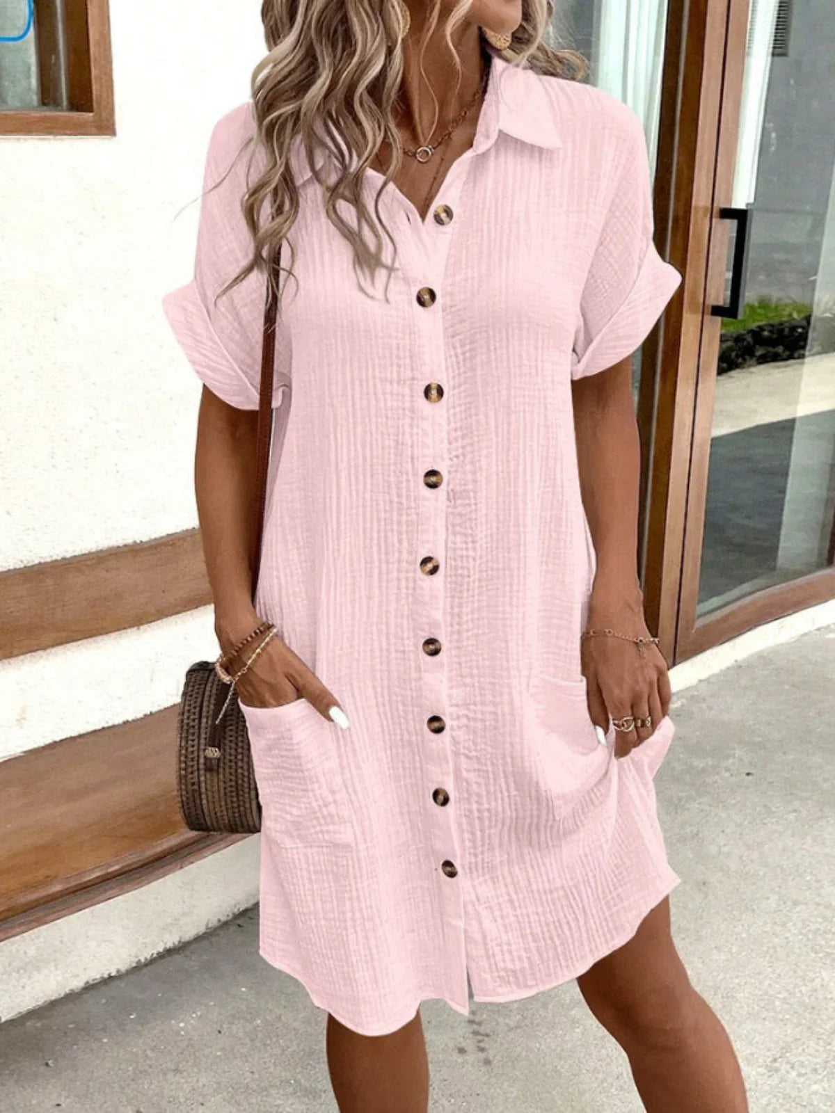 Linen Casual Dress - LA FEMME WANDERER