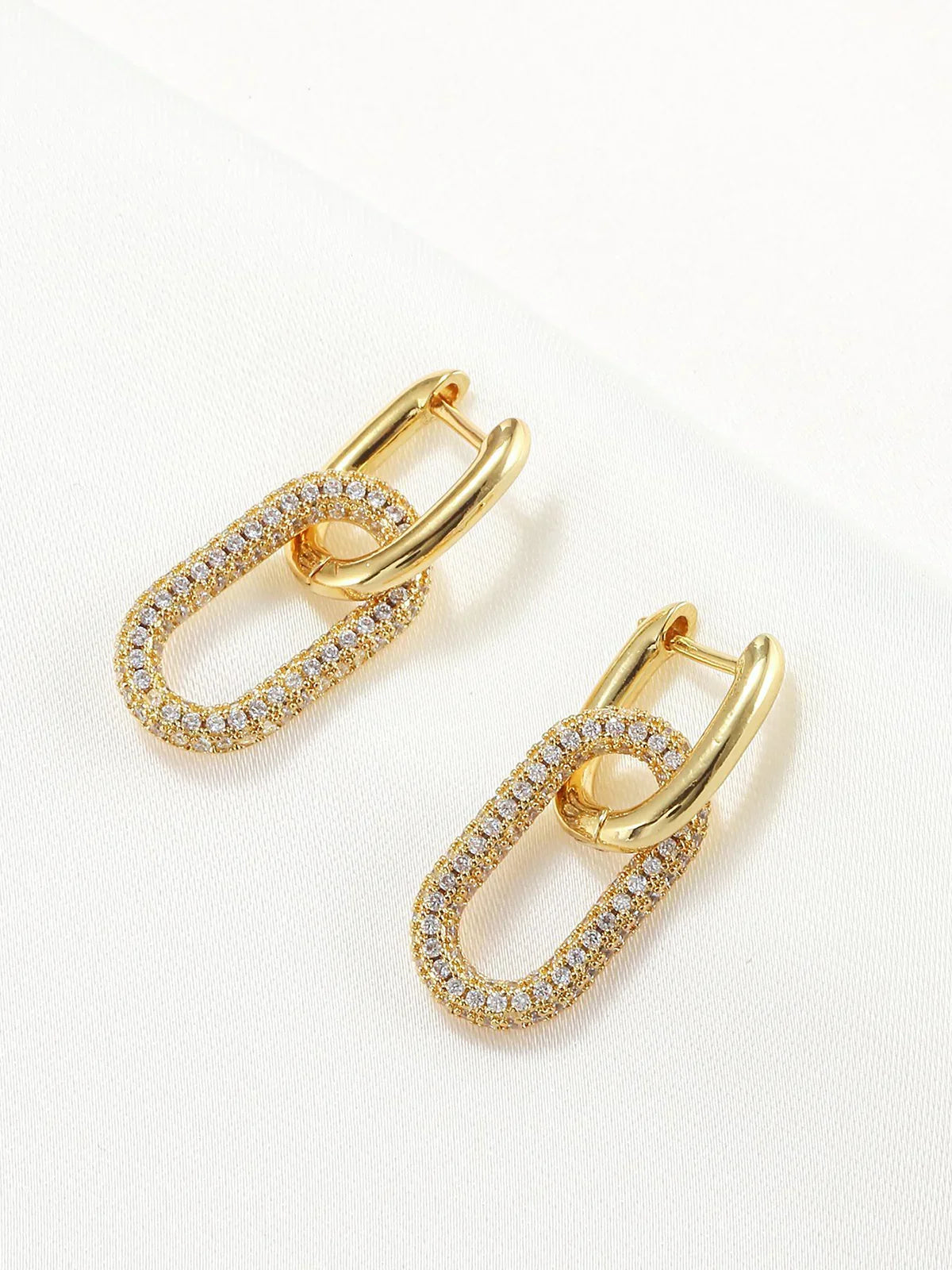 지르콘 후프 펜던트 귀걸이 - LA FEMME WANDERER