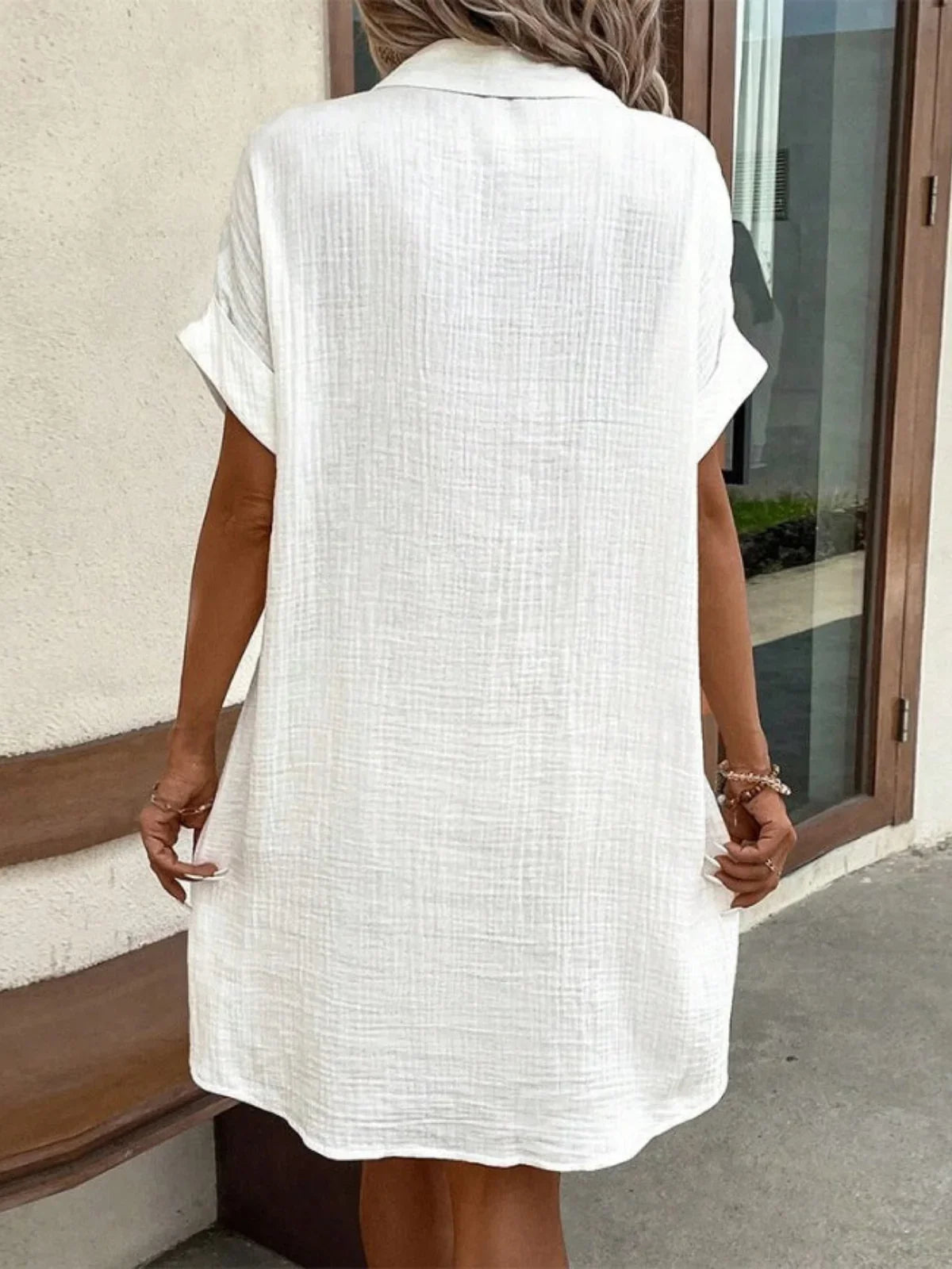 Linen Casual Dress - LA FEMME WANDERER