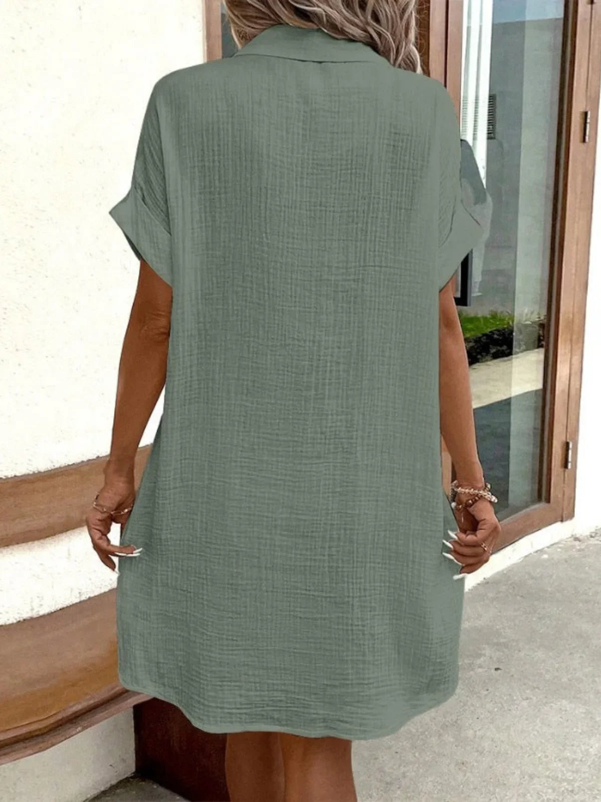 Linen Casual Dress - LA FEMME WANDERER