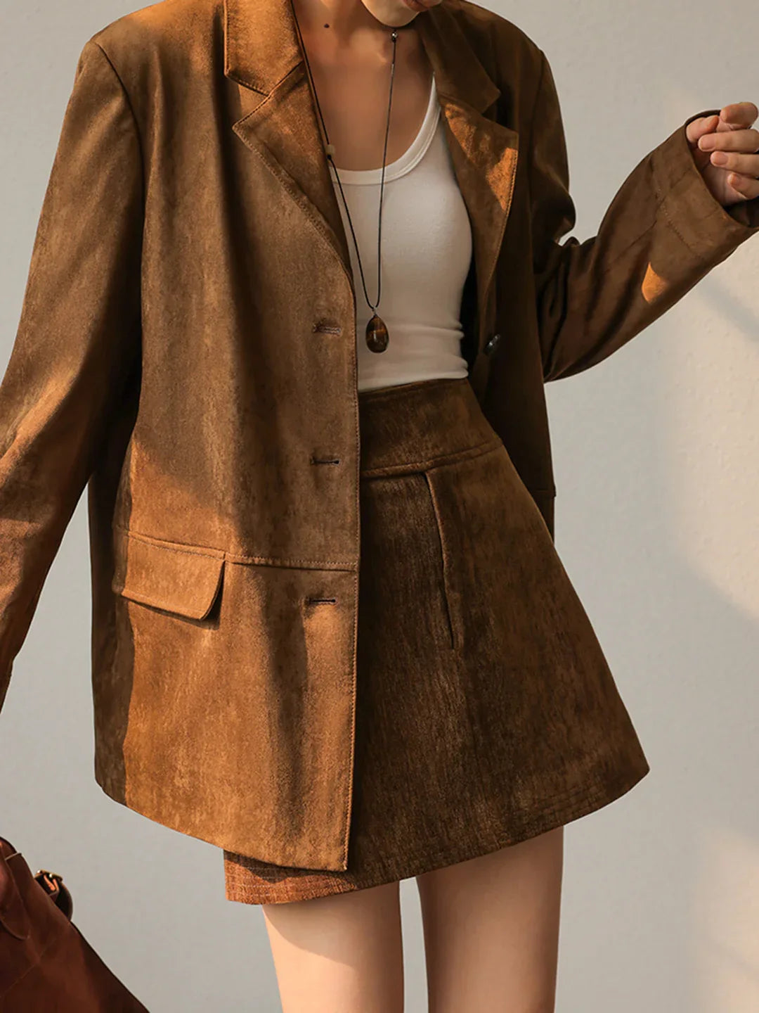 Retro Suede Jacket - LA FEMME WANDERER