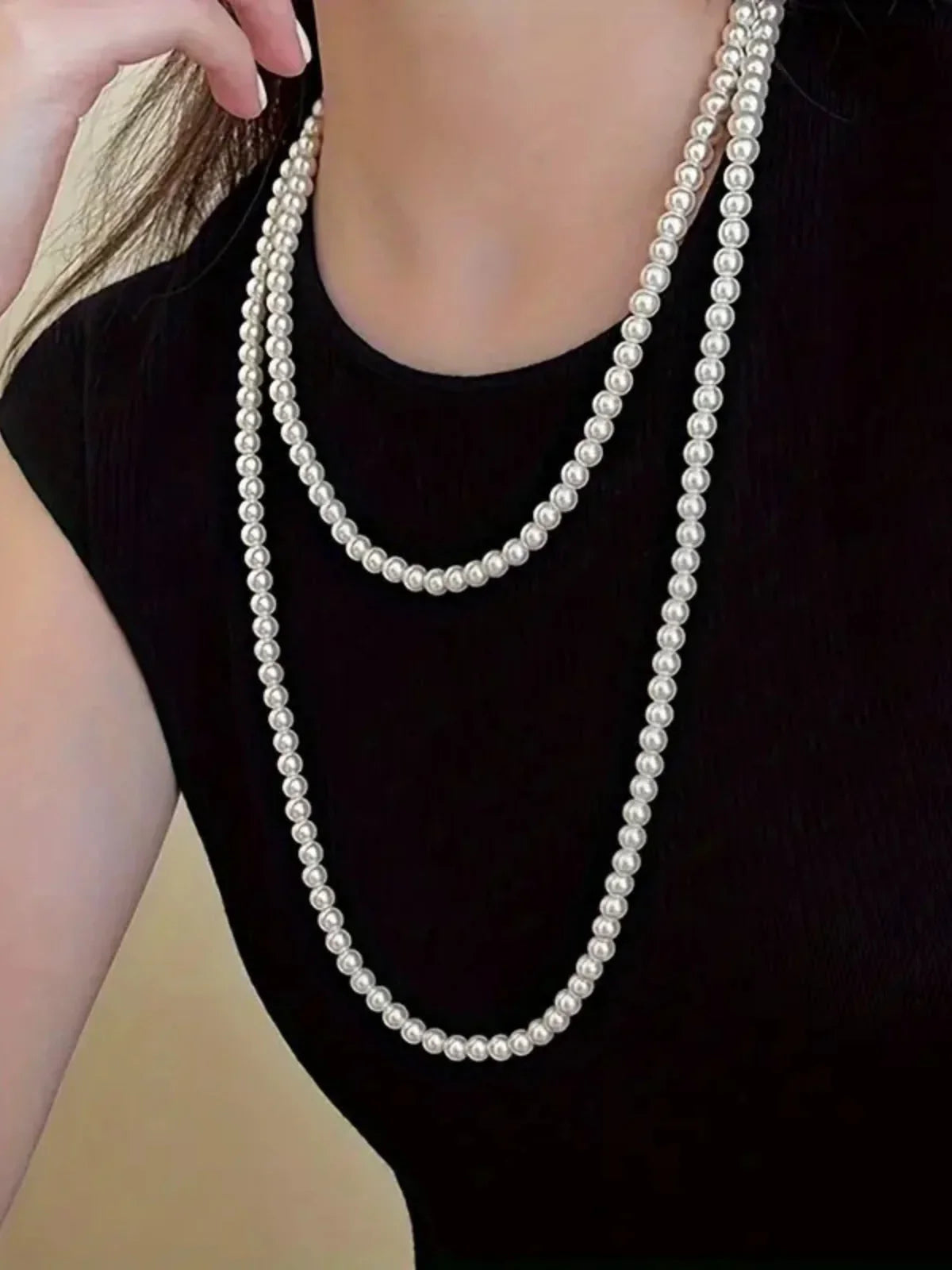 Simple Knotted Multilayer Long Necklace - LA FEMME WANDERER