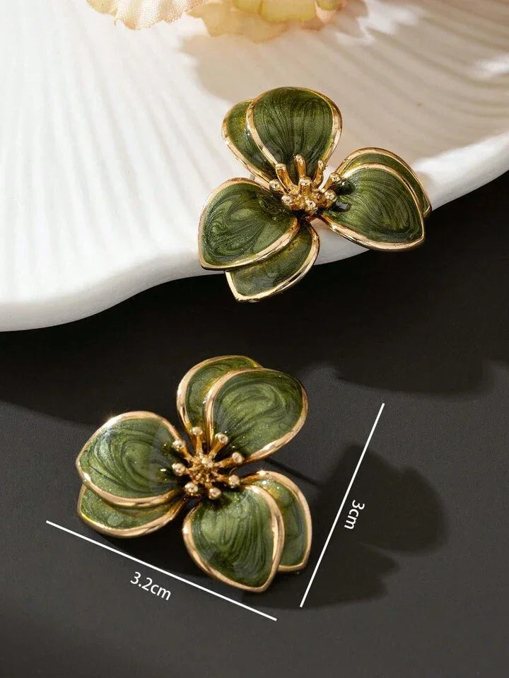 Vintage Design Flower Earrings - LA FEMME WANDERER