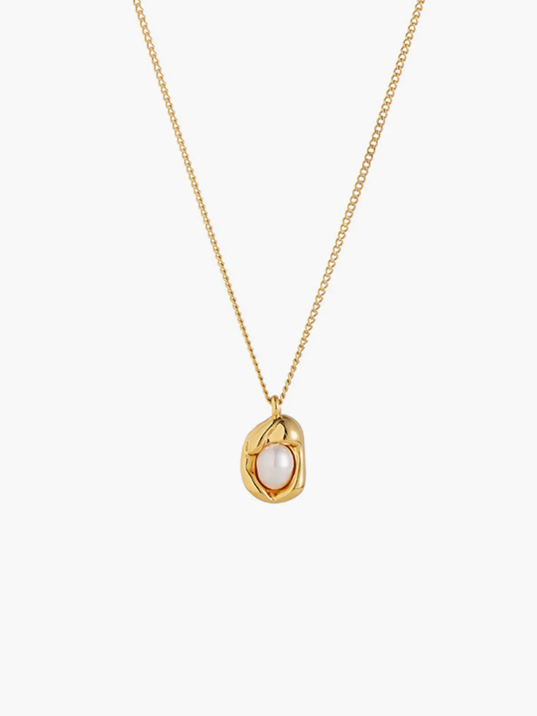 미니멀 펄 드롭 목걸이 - LA FEMME WANDERER