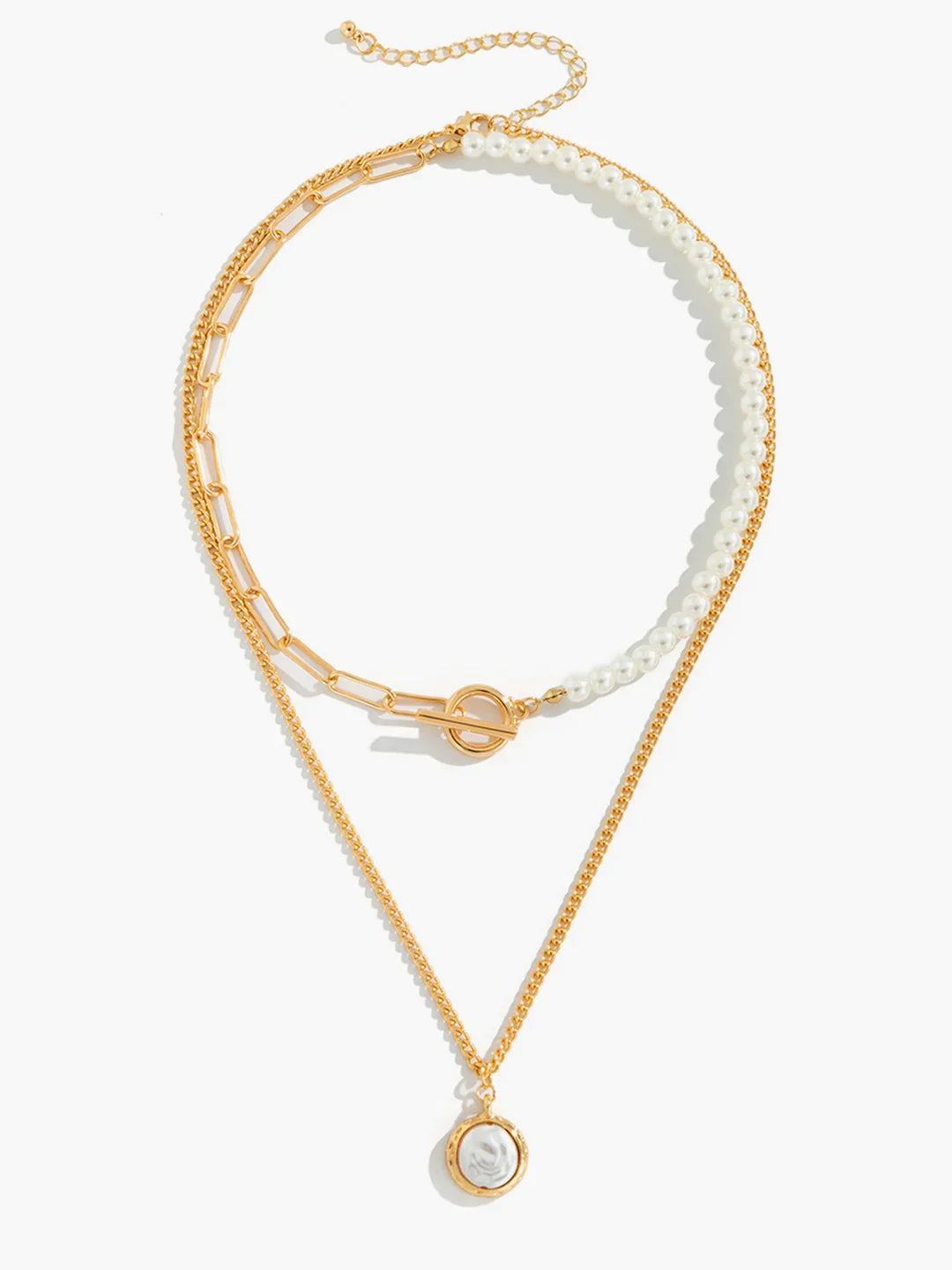 Dainty Pearl Accent Necklace - LA FEMME WANDERER