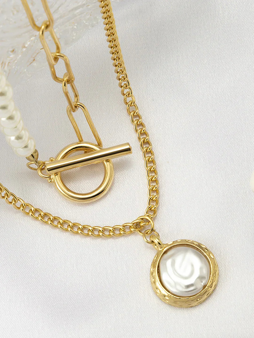 Dainty Pearl Accent Necklace - LA FEMME WANDERER