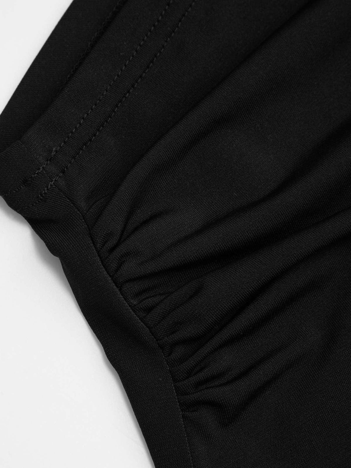 Round Neck Sleeveless Top Pleated Slim Fit T-Shirt Women - LA FEMME WANDERER