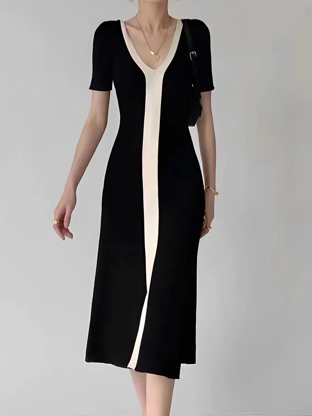 Slim Fit And Slim Knit High Stretch Dress - LA FEMME WANDERER