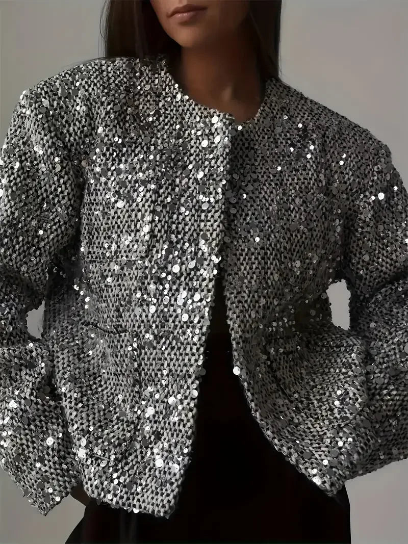 엘레강트 트위드 시퀸 재킷 - LA FEMME WANDERER