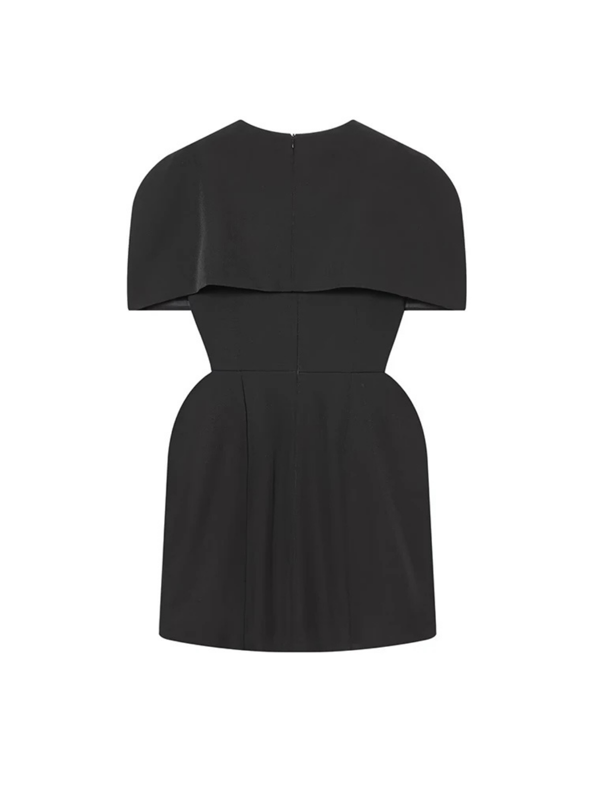 Elegant Solid Shawl Mini Dress Chic Evening Wear