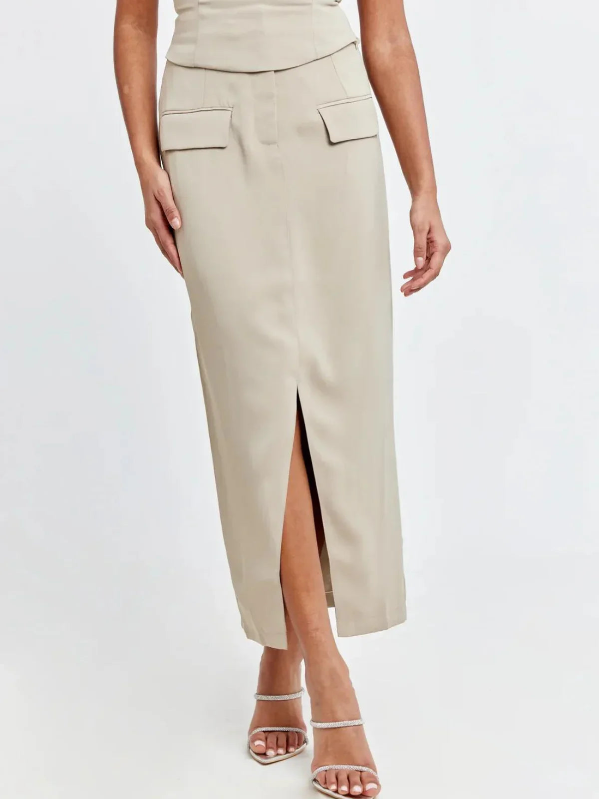 Slim Fit Vest & Skirt Matching Suit - LA FEMME WANDERER