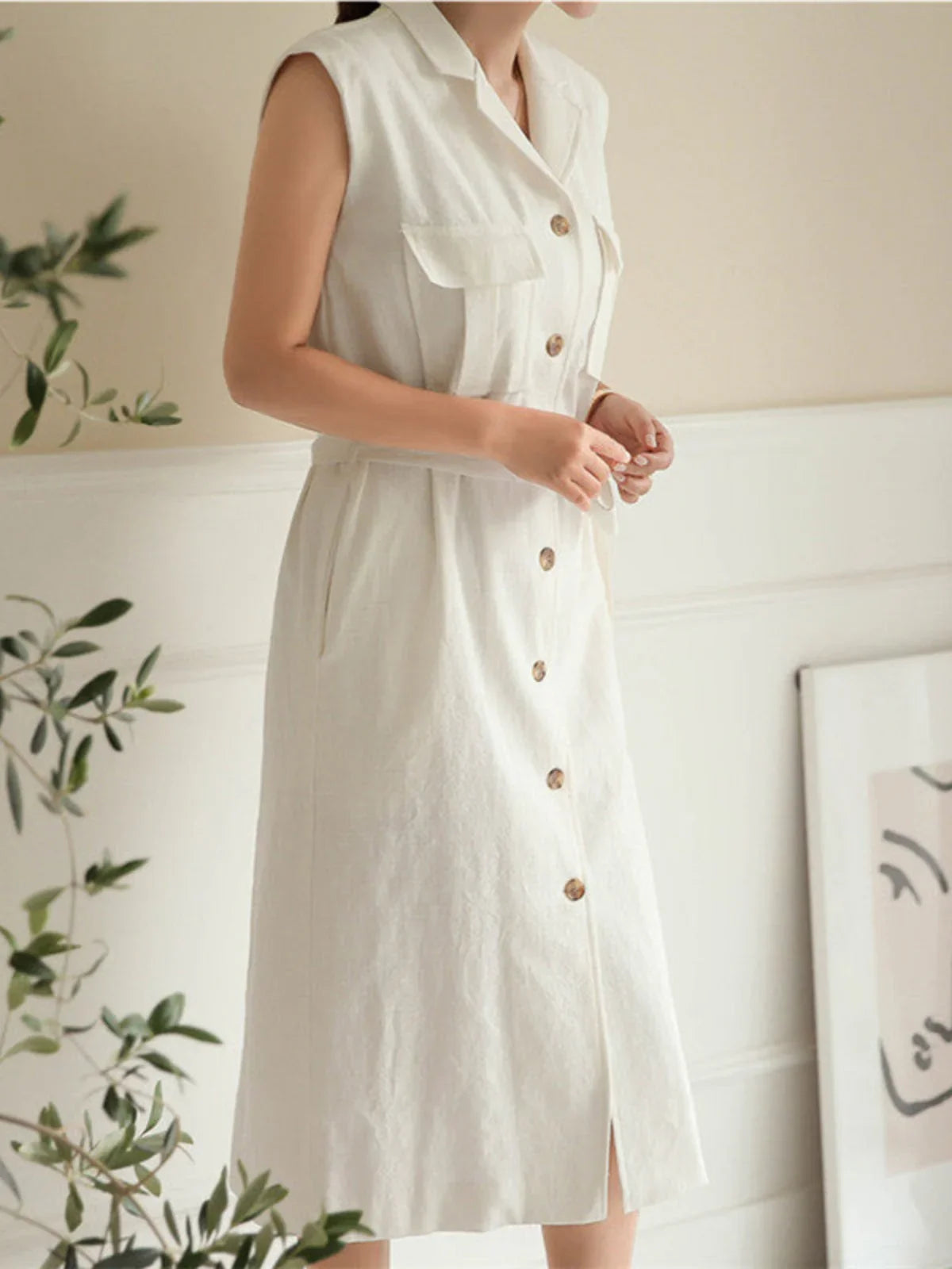 Single Breasted Suit Dress - LA FEMME WANDERER