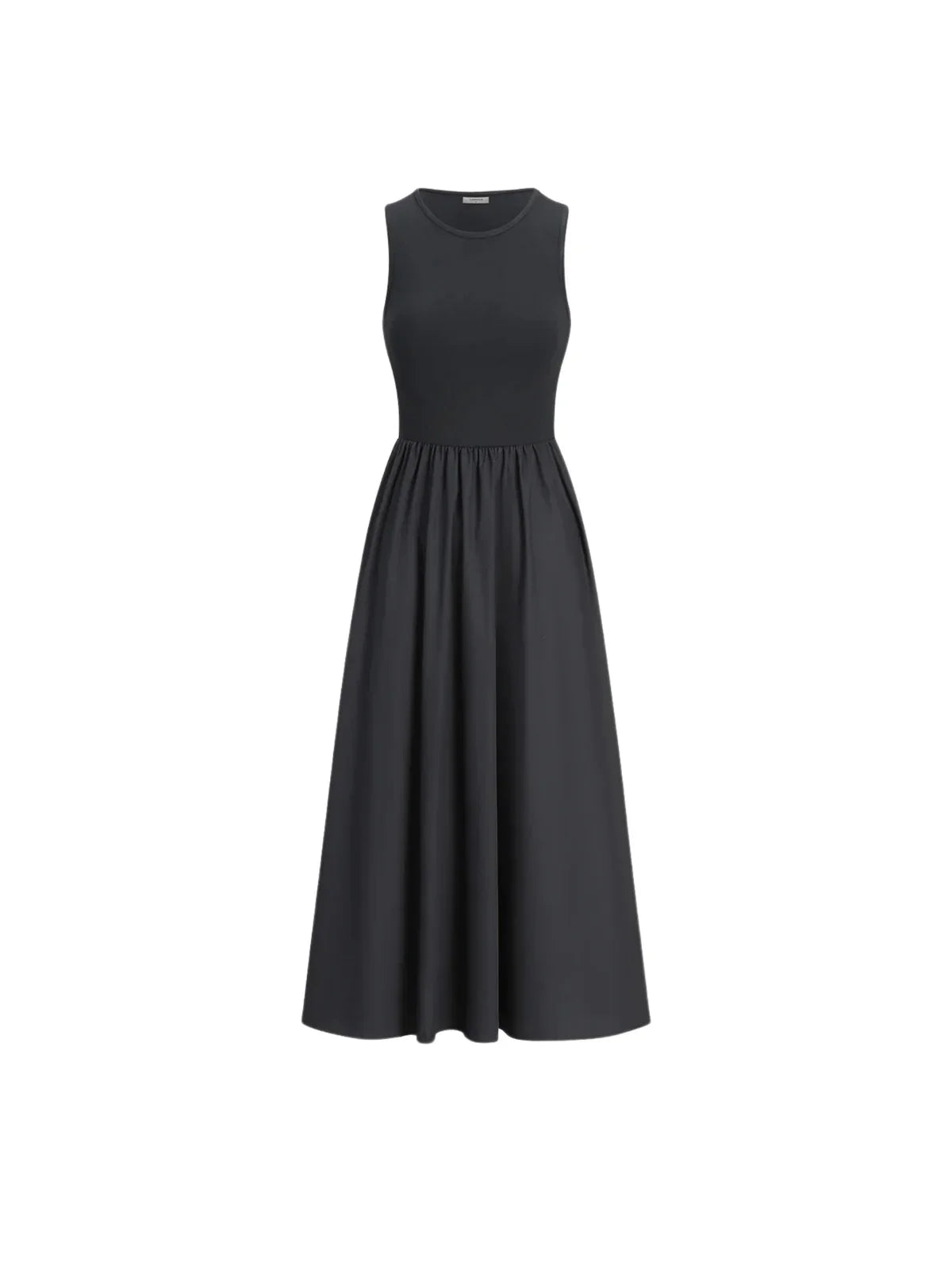Leisure Crew Neck Long Dress - LA FEMME WANDERER