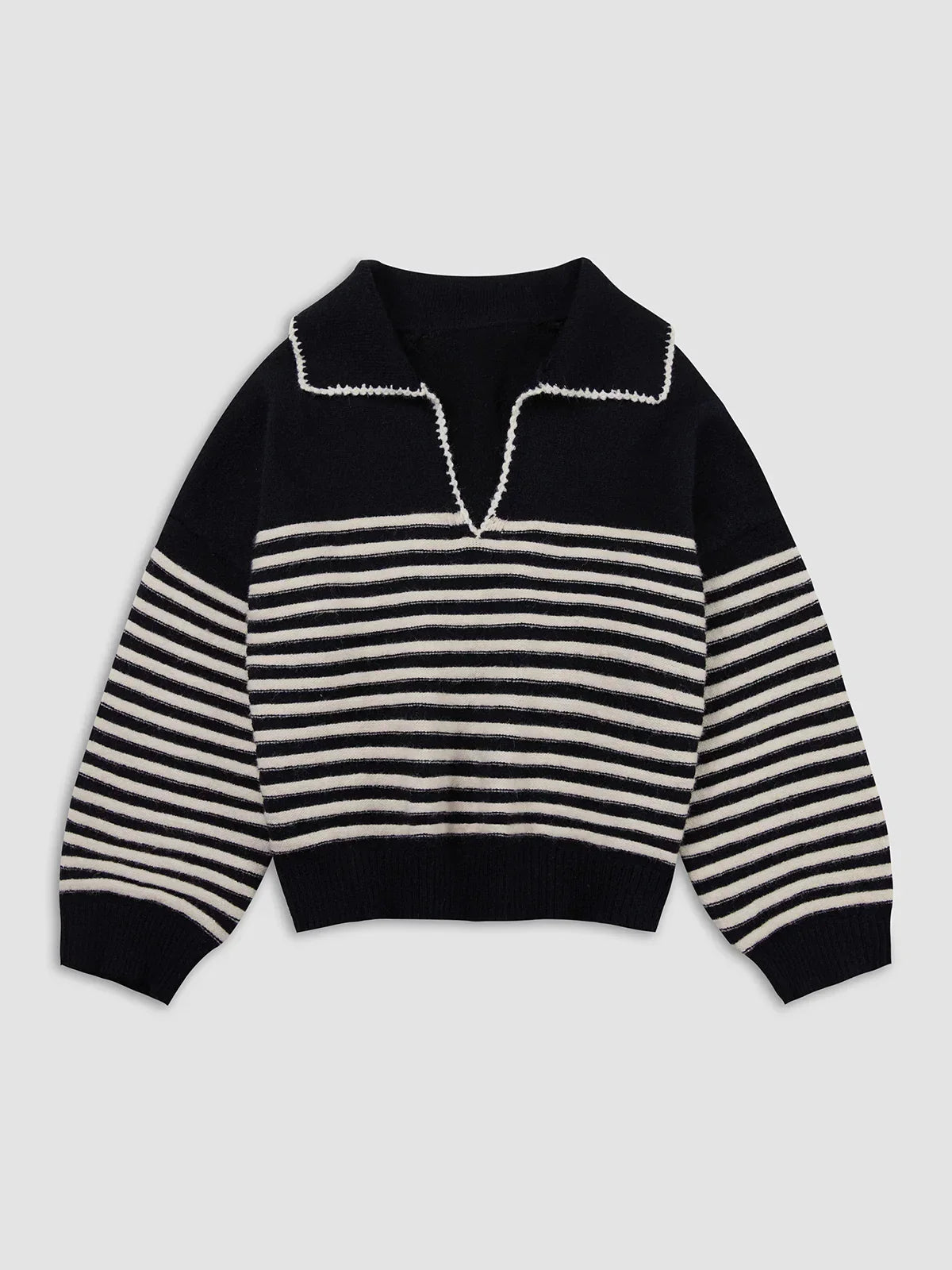 Crosswalk Stripe Sweater - LA FEMME WANDERER