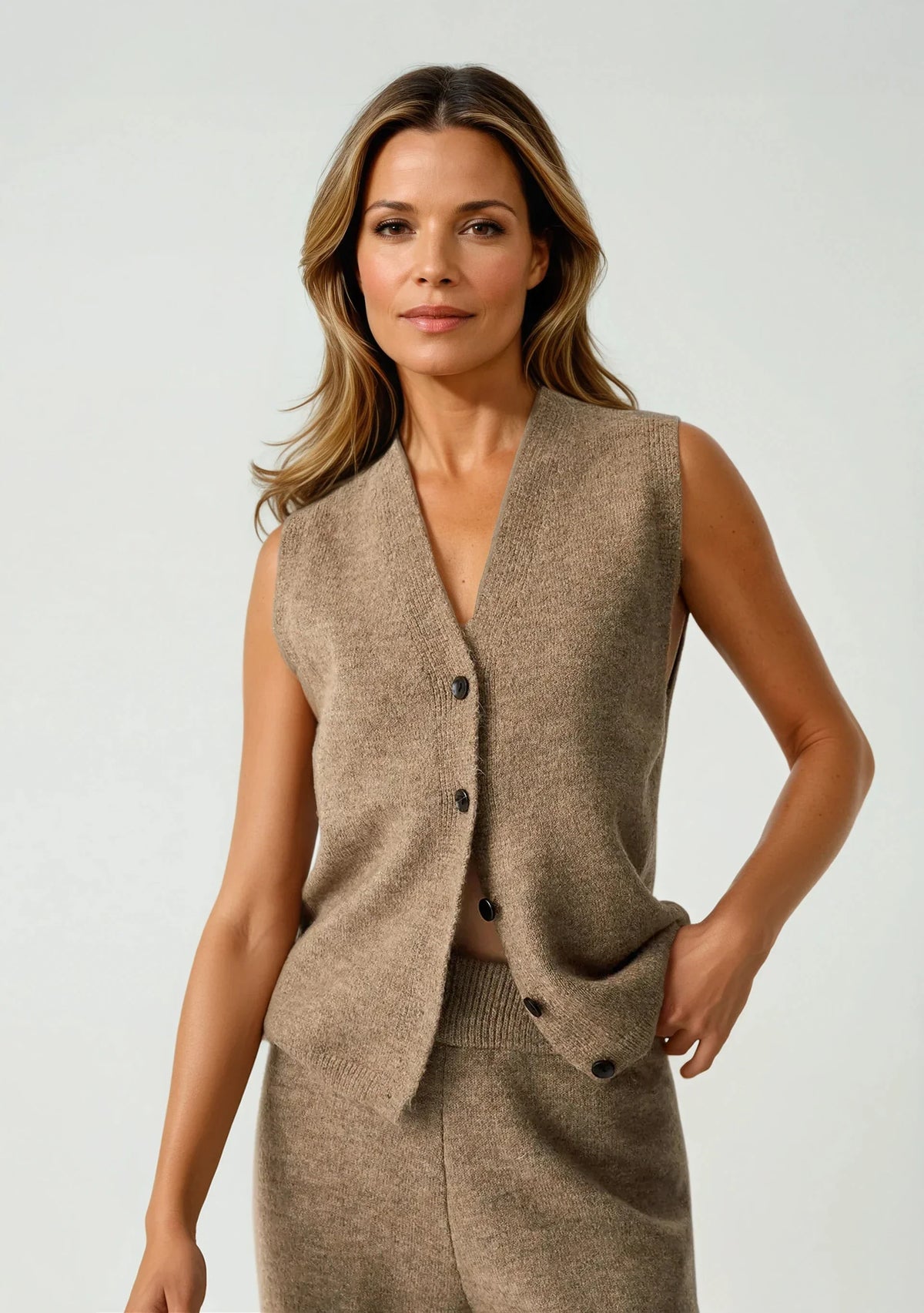 Leisure Long Cardigan Three Piece Pants Set - LA FEMME WANDERER