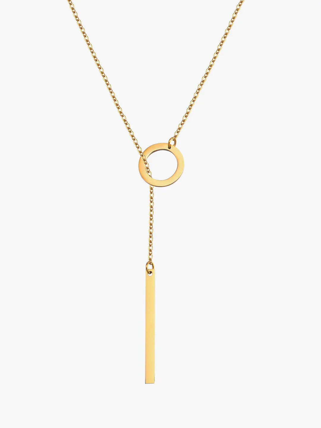 Golden Chic Lariat Bar Y Necklace - LA FEMME WANDERER