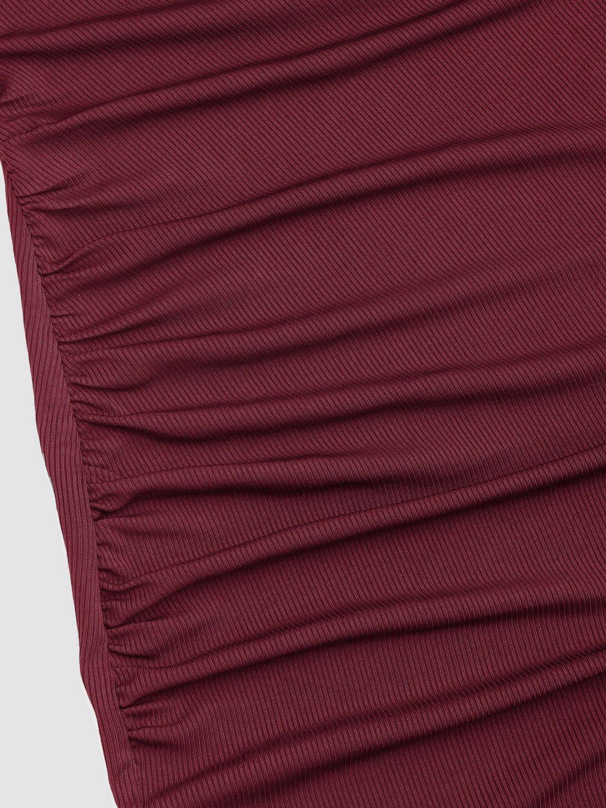 Sleeveless Round Neck Pleated Slit Hemline At Hem Dress - LA FEMME WANDERER