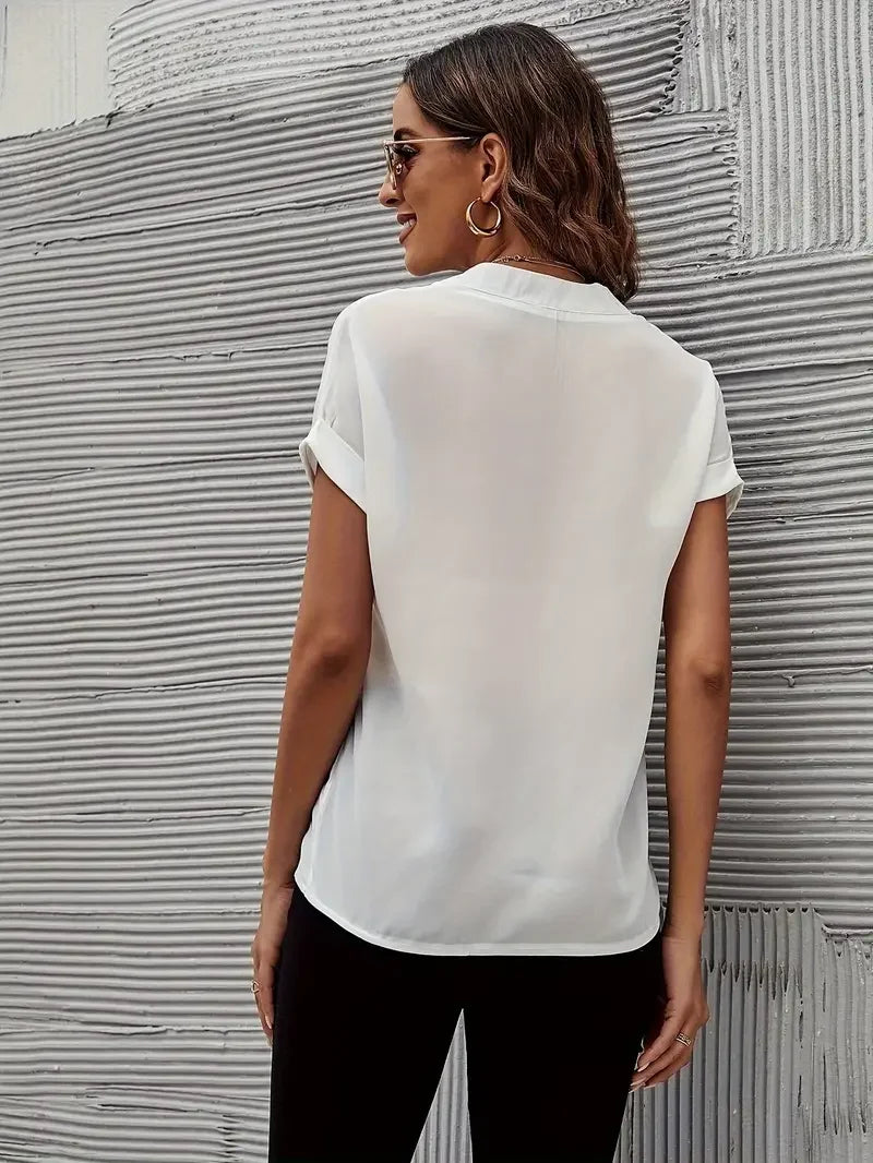 Solid Casual Shirt - LA FEMME WANDERER