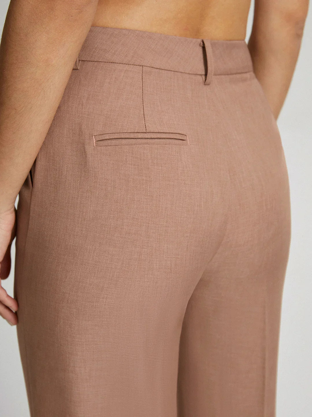 Solid Color Casual Straight-leg Ankle-length Suit Pants - LA FEMME WANDERER