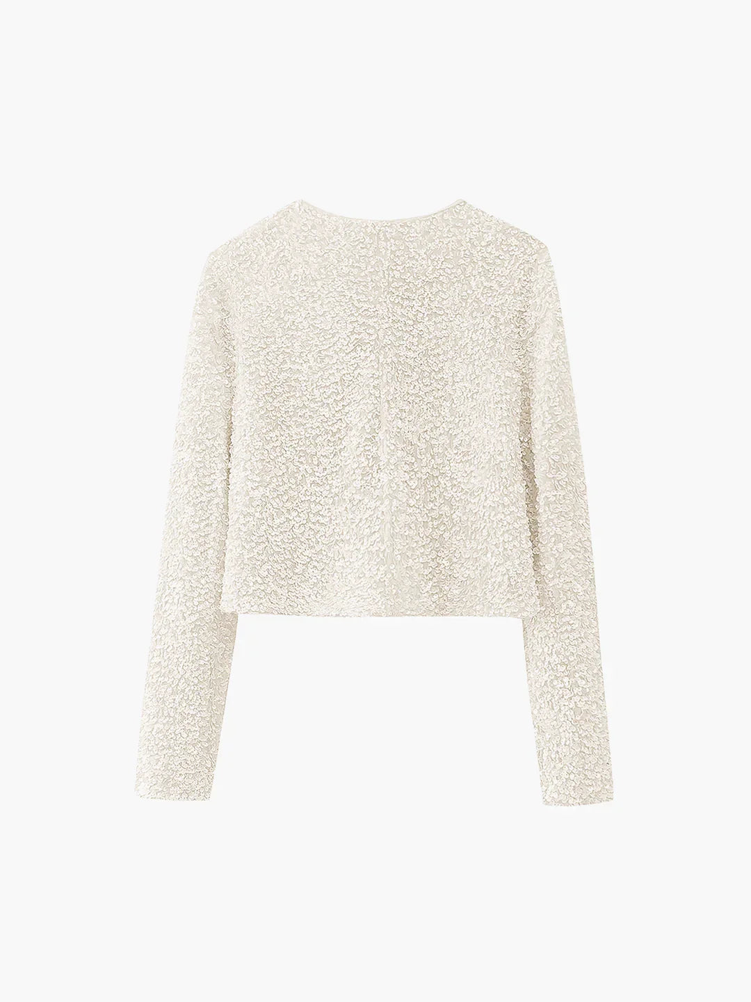Sequined Velvet Bowknot Decor Blouse - LA FEMME WANDERER