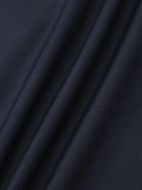 Navy Collar Short Sleeve Top - LA FEMME WANDERER